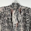 Rebecca Taylor Snakeskin Snake Print Silk Scarf Tie Neck Dress Formal 6 Medium M Photo 4