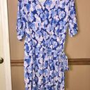 Jason Wu J  Faux Wrap Tie Waist Midi Dress Blue Size 1X Photo 1