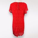 Laundry by Shelli Segal Lace Crochet Dress Red 10 Photo 4