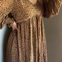 Kori  America Pink Blush Taupe Leopard Print Chiffon Maternity Dress Photo 1