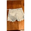 J. McLaughlin  Blue Scalloped Shorts Womens Size  4 Photo 2