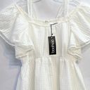 Boohoo New  Rosie dress White Off Shoulder Size 4 Photo 3