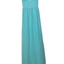 Yumi Kim  Enchanted Aqua Blue Silk Maxi Dress M Photo 0