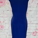 Ralph Lauren Lauren  blue cap sleeve twist waist sheath dress size 14 Photo 3