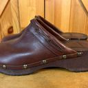 Ruff Hewn  Wood Clogs 7M Brown Leather Photo 2