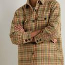 The Great. The State Park Shirt Jacket Flannel Plaid Shacket Size 1 / Small Brown Photo 5