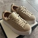 J/SLIDES NYC  Suede Leather Platform Sneakers Sand Lace-Up Size 6.5 New(Sold Out) Photo 4