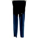 Nike  Training Pro Leggings Dri Fit High Rise Skinny Colorblock Black Blue Medium Photo 1