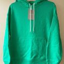 Everlane  the Track Organic Cotton Popover Hoodie in Bright Jade Women's Size S Photo 0