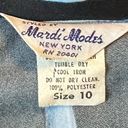 Buttons MARDI MODES NEW YORK Blouse Womens 10 Black Long Sleeve Floral  VINTAGE Photo 1