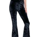 Daisy Del Sol Black Velvet High Rise Flare Bell Bottom Pants Photo 0