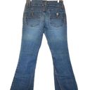 Vintage Blue  Asphalt bootcut/flare denim jeans with denim chunky belt detail Photo 1