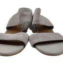 Toms  Poppy Cement Gray Corduroy Slingback Wooden Block Heel Sandals Size 7.5 Photo 1