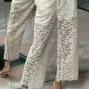 ZARA  NWT white lace crop pants Photo 3