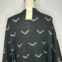 Krass&co COC Clothing Obsessed  Kimono Cardigan Sweater One Size Black Tan Navajo Photo 5