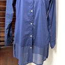 Tommy Bahama  Womens Button Front Shirt Blue Long Sleeve Collar Stretch Pocket S Photo 2