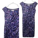 Dress Barn Ladies Scrunch Purple Career Business Spring Summer Dress SZ 4P Photo 1