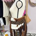 Hide & Leather Fringe Crossbody Brown Photo 1