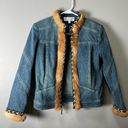 St. John  fur jean jacket size‎ 2 Photo 0