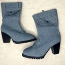 None Denim‎ zip up Heeled Boot. No Brand. Size 41 (US 9.5) Photo 2