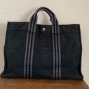 Hermès Hermes Canvas Herline Fourre Tout Large Tote Bag in Black 16.5” x 11” Photo 0