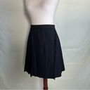 Talbots Vintage  Pleated Wool Tennis Skirt High Waisted Wrap Frayed Edge Black 6 Photo 7