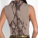 BCBGMAXAZRIA Maxazria Snakeskin Rare Moto Vest Photo 1