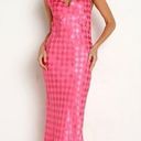 Jen's Pirate Booty New  Wavecrest Maxi Hot Pink Check Jacquard sz Large L Photo 0