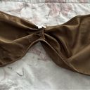 LPA  from Revolve satin brown wrap top with tie closure, size M boho statement Photo 11