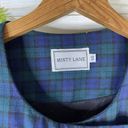 Vintage Blue  and Green Plaid Tartan Side Button Maxi Wiggle Dress Photo 2