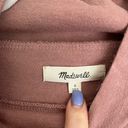 Madewell Button Sleeve Turtleneck Sweatshirt Mauve Photo 4