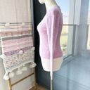 ZARA  Pink Lilac Side Pleat Crewneck Knit Sweater Women’s Size Small Photo 2