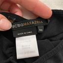 BCBGMAXAZRIA Bcbg Ruched Fitted Black Tank size Medium Photo 2