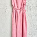 Petal and Pup  Linen Blend Aubrey Backless Cutout Midi Dress Pink Women's Size US 6 Photo 2