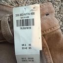 Ultra High Waist Dad Cargo Jeans Tan Size 28 Photo 5