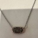 Kendra Scott  Elisa Platinum Drusy Pendant Silver Rhodium Chain Necklace Photo 3