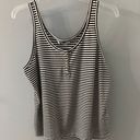 Sonoma Goods for Life Black and white Striped Tank Top - Large NWOT Photo 0