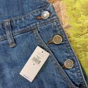 Old Navy denim distressed shorts overalls size medium Photo 1