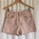 ZARA  Blush Pink High Rise Mom Fit Denim Jean Shorts Photo 0