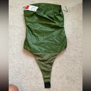 ZARA Green Faux Leather Bodysuit Photo 1