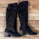 City Classified Black Suede High Over the Knee Zip Ankle Lace Up Boots Size 8 Photo 7