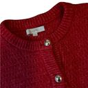 Loft  Stitchy Red  Sweater Jacket | Size  Large Photo 2