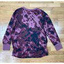 NWOT Isabel Maternity Size S Burgundy Tie Dye Match Back Sweatshirt Long Sleeve Purple Photo 2