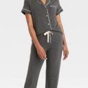 Stars Above Women's Soft Shorts Sleeve Top & Long Pants Pajama Set Dark Gray Medium Photo 0