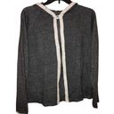 Tommy Hilfiger  Vintage 90’s Hooded Lambswool Rabbit Hair Cardigan Sweater Grey L Photo 0