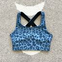 Good American NWOT  The Step Sports Bra in Sky Blue Leopard Print Photo 2