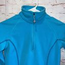 Mountain Hardwear  XS pullover fleece fitted blue half zip up long sleeve Photo 1