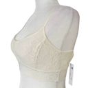 LA Made New  Criss Cross Strap Open Back Lace Bralette Ivory Photo 3