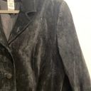 Liz Claiborne  Black Suede Leather Vintage Jacket Sz L Photo 6