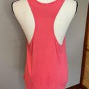 Acting Pro  Coral Pink White Racerback Wifey Tank Top Small Photo 2